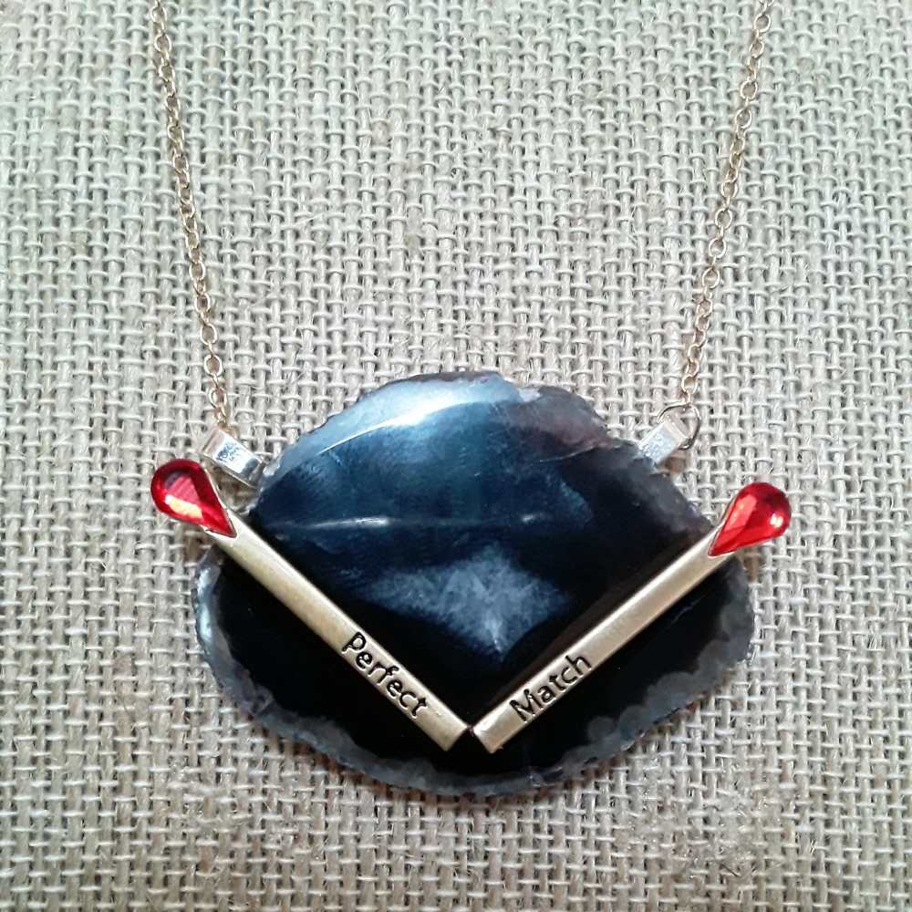 Handmade Agate Matches Necklace